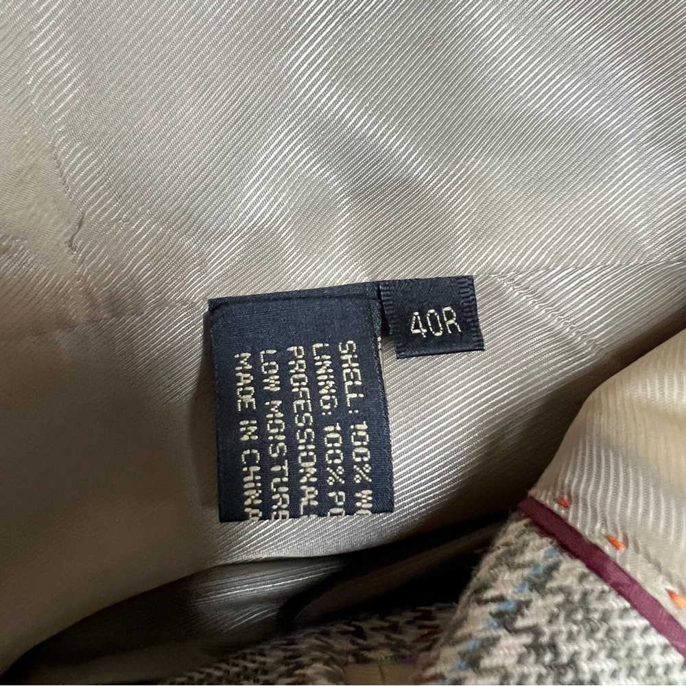 Loriano 40R Disegno Collezione Super 100s Men's Wool Blazer Sport Coat Glenplaid - Picture 10 of 15